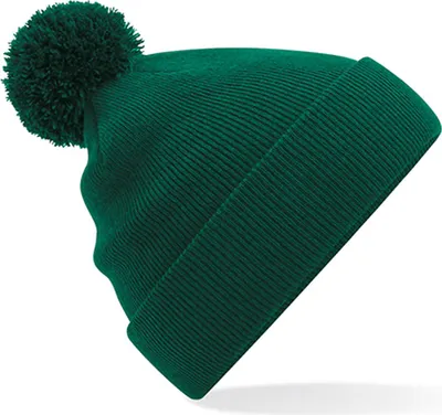 Produktbild von Beechfield B426B | Junior Original Pom Pom Beanie - Kindermütze - Farbe: Bottle Green - Größe: One Size