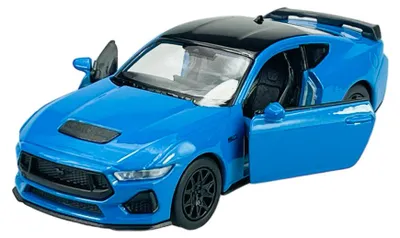 Produktbild von Welly 2024 Ford Mustang GT Blau 1:34 Die Cast Metall Modell im Kasten 43836