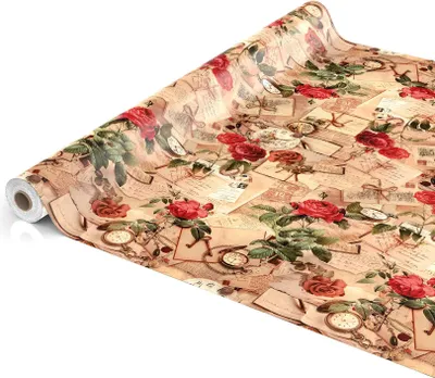 Produktbild von Tischdecke Wachstuch Blumen Braun Robust Wasserabweisend Breite 140 cm Länge 300 cm