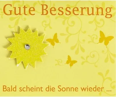 Produktbild von Genesung  Gute Besserung  MidiKlammerkarte  Blumenkärtchen mit Klammer