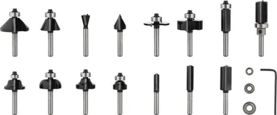 Produktbild von PRO Fräser-Set, gemischt, Schaft 6 mm, 15-tlg