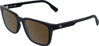 Image de Lunettes de soleil Lacoste L6077S, bleu transparent, modèle pour hommes, dimensions : 55/18/145