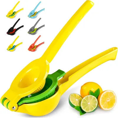 Produktbild von Zulay Kitchen Zitronen- und Limettenpresse, Handsaftpresse - Manuelle Presse Limette (gelb/grün)