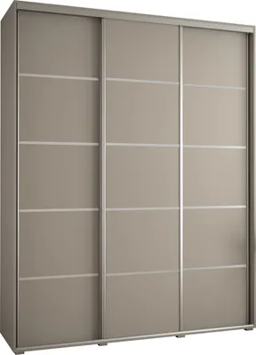 Produktbild von Kryspol Dakota 4 Schrank, drei Türen - 235,2x190x60cm - Kaschmir Silber