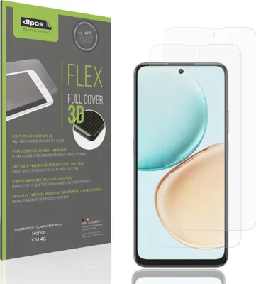 Produktbild von 2x Full Cover Schutzfolie matt für Honor X7d 4G Panzerfolie Anti-Shock