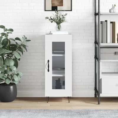 Image de vidaXL Sideboard Blanc 34,5x34x90 cm Bois composite