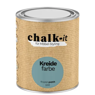 Produktbild von Kreidefarbe Chalk-it (22) Frozen Path 0,75L Shaby Chic Möbel Holzlack Natur Vintage Möbellack