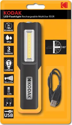 Obrázok produktu pre KODAK USB FLASHLIGHT MULTIUSE 150lm IP62 dobíjacia LED baterka