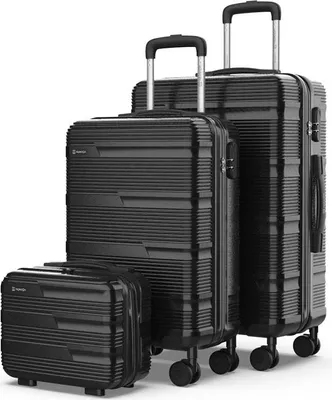Produktbild von 3-teiliges Set schwarzer Koffer, 12, 20 und 24