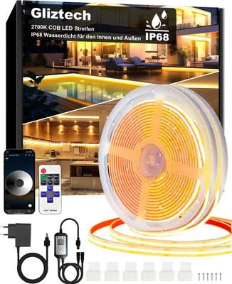 Zdjęcie produktu dla Taśma LED COB 30 m (2×15 m) IP68 24 V ciepła biała z pilotem