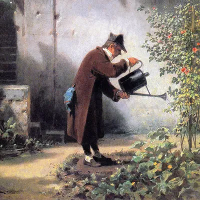 Produktbild von Carl Spitzweg Kunstdruck Bild - Der Blumenfreund, 1855 (40 x 40 cm)