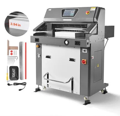 Produktbild von VEVOR elektrische Papierschneidemaschine, hydraulischer Hochleistungs-Papierschneider, 66 cm Schnittbreite, 10 cm Schnittstärke, große elektrische Guillotine mit Infrarotfunktion & Ersatzklinge