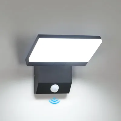 LED Außenwandleuchte 24W mit Bewegungsmelder IP65 6500K