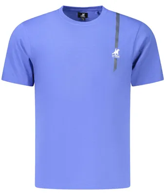 Produktbild von Herren Kurzarm T-Shirt Blau mit Rundhals und Kontrastdetails