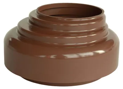 Produktbild von INEFA Verbindungsstück Fallrohr zu Abfluss, PVC DN75 / 75mm Braun Zubehör Fallrohr Kunststoff, einfache Steckmontage,  Germany