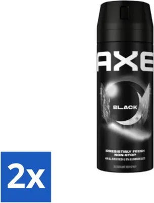Zdjęcie produktu dla Ax Dezodorant w sprayu do ciała czarny 150 ml – opakowanie promocyjne – 2 sztuki