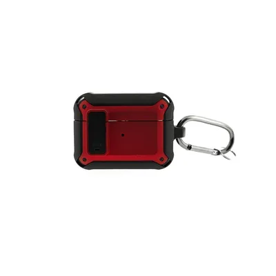 Produktbild von Kopfhörerhülle Nitro Etui kompatibel mit AirPods Pro mit einem Karabiner Rot
