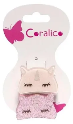 Produktbild von Acryl-Haarspangen „Einhorn“ – Coralico