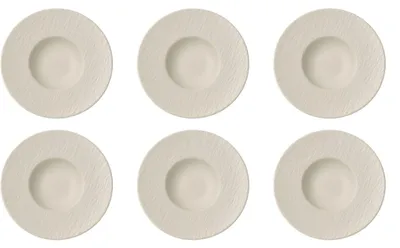 Produktbild von Villeroy & Boch Manufacture Rock Blanc 6er Set Pastateller 28 cm weiß Porzellan