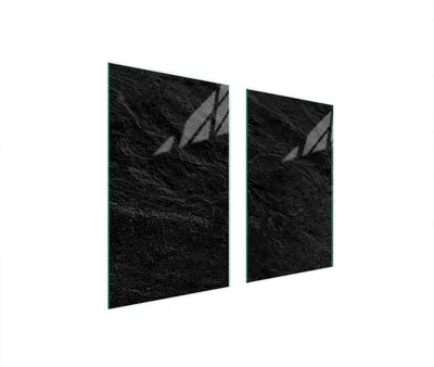 Immagine prodotto di Piastre copri fornelli 2 pezzi 75x52 Copri piano cottura in Vetroceramica tagliere in vetro ardesia nero