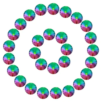 50 Strasssteine 6 mm facettiertes Kristallglas lila-grün