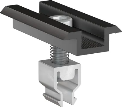Produktbild von Mittelklemme Klickfix schwarz 30-40mm Solarmodul Halterung Modulklemme Solar Modul Klemme Befestigung Halterung PV Montage Panel Aluminium Profil