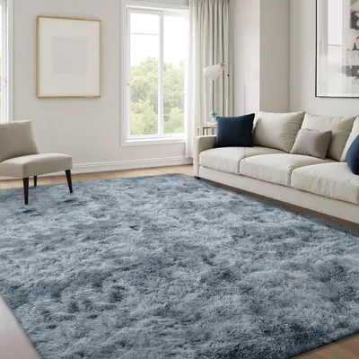 Immagine prodotto di Tappeto ad alto pelo, lavabile, antiscivolo, 160x230 cm, grigio