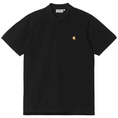 Produktbild von CARHARTT WIP Chase Pique Polo-Shirt (kurzärmelig) – schwarz – XL
