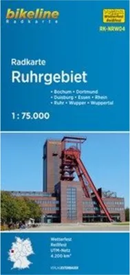 Obrázok produktu pre Bikeline Radkarte Deutschland Ruhrgebiet 1 : 75 000 (RK-NRW04)