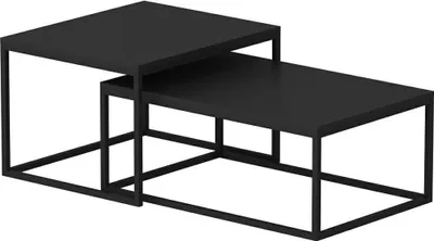 Produktbild von Skye Decor, Leka - Black, Beistelltische, Satztisch (2 Stück), Schwarz, 60 x 45 x 47 cm