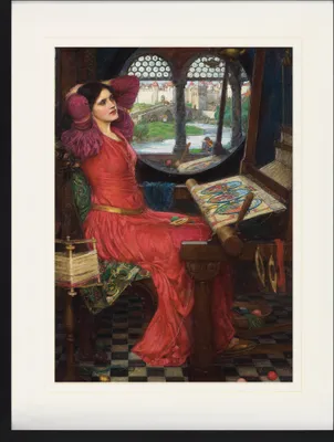 Produktbild von John William Waterhouse Gerahmtes Bild Mit Edlem Passepartout | Wand-Bilder | Im Bilderrahmen - Ich Bin Der Schatten Satt, Sprach die Dame Von Shallott, 1916 (80 x 60 cm)