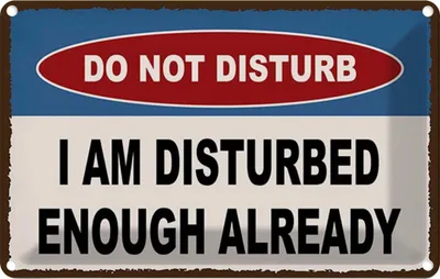 Produktbild von vianmo Blechschild 20x30 cm do not disturb a am disturbed Warnschild Hinweisschild Sicherheit Vorsicht