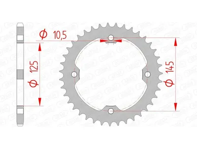 Produktbild von AFAM Kettenrad Stahl Standard - 520