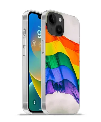 Produktbild von MuchoWow® Handyhülle Schutzhülle Hülle für Apple iPhone 14 - Softcase Foto einer Regenbogenflagge Silikon Softcase Handy Hülle - Mobiltelefonhülle
