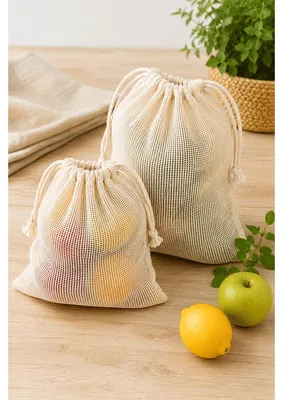 Image de Sac en filet de coton, lot de 2.