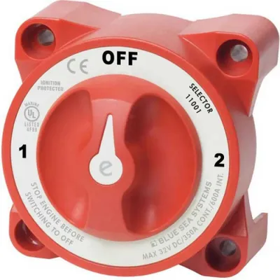 Obrázek produktu pro Blue Sea Systems Spínač baterií 0-1-2 Orange Orange Jedna velikost