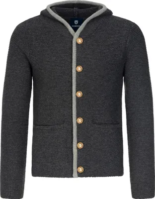 Produktbild von Trachtenstrickjacke Bavaria mit Kapuze (anthrazit) 3XL