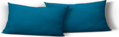 Produktbild von 2er Set Kissenbezug Kissenhülle Kopfkissenbezug 40x80 cm petrol Uni Microfaser