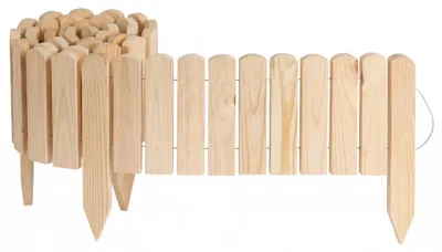 Productafbeelding van Creative Home Gazonrand Houten borderrand 200 x 20 cm (LxH) naturel