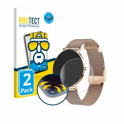 Produktbild von 2x BROTECT Fullscreen Schutzfolie für Xcoast X-Watch Siona 2 Displayschutz Folie Fullcover Klar Transparent