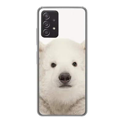 Produktbild von MuchoWow® Handyhülle Schutzhülle Hülle für Samsung Galaxy A53 5G Eisbär - Tiere - Weiß - Kinder - Jungen - Mädchen Silikon Softcase Handy Hülle - Schutzabdeckung