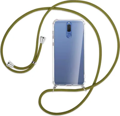 Produktbild von Handykette Backcover-Schutzhülle mit Band (Metall silberfarben) für Huawei Mate 10 Lite / G10 - khaki