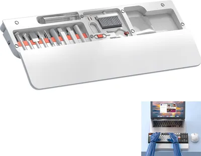 Produktbild von Ergonomisches Keyboard Handgelenkstütze mit 22-in-1 Reinigungsset, Komfortabel für Tippen & Gaming, inkl. Reinigungswerkzeuge für Tastatur, Handy & Kopfhörer