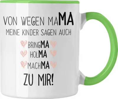 Produktbild von Trendation - Mama Tasse mit Spruch Geschenk Muttertag von Tochter Sohn Mutter Kaffeetasse (Grün)