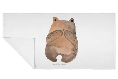 Produktbild von Mr. & Mrs. Panda 50 x 100 Handtuch Bär Verlust - Weiß - Geschenk, baumwolle, Frotteehandtuch, kleines, Teddy, gesichtshandtuch, Flauschtuch