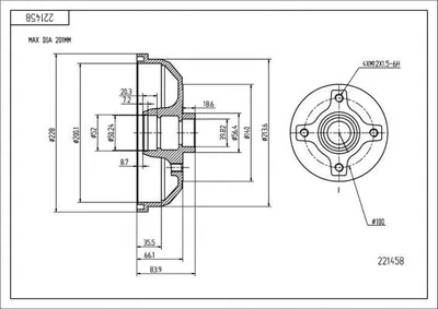 Produktbild von HART BR.DRUM /Z/ CORSA 82- 200/201/36 x 221 458