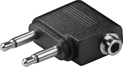 Produktbild von Wentronic 61006, 2x3.5 mm mono, 3.5 mm stereo, Schwarz