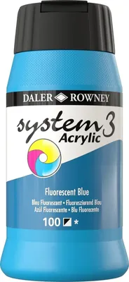 Zdjęcie produktu dla Daler Rowney System3 Farba akrylowa Fluorescent Blue 500 ml 1 szt.