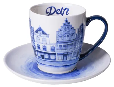 Heinen Delfts Blauw – Kaffeebecher mit Untertasse Delft – Bild 1