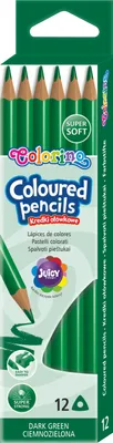 Obrázek produktu pro Trojhranné tužky 12 ks Colorino Zelená tmavá